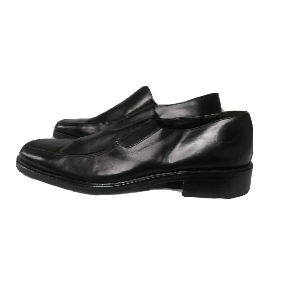 Johnston & Murphy Black Leather Shoes Men's Size 11 M Handcrafted in Italy
